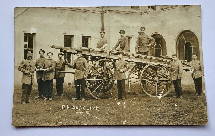 rare early 1900's New Zealand Seacliff Fire Brigade postcard